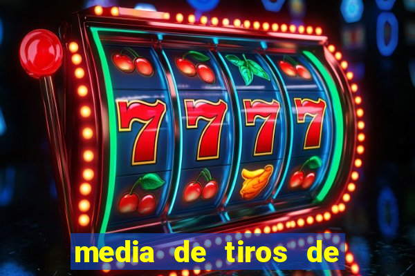 media de tiros de meta por jogo